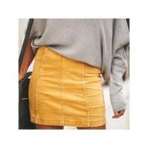 Free People Corduroy Mini Skirt